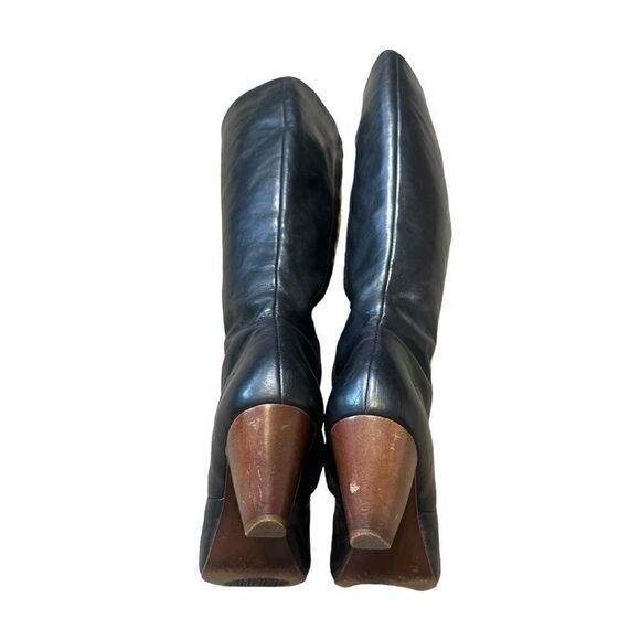 Frye Black Tall Leather Lisa Boots Size 6 - Picture 9 of 16